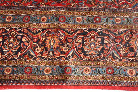 Kashan Blue Hand Knotted 89 X 1110 Area Rug 254-30362 Image 3