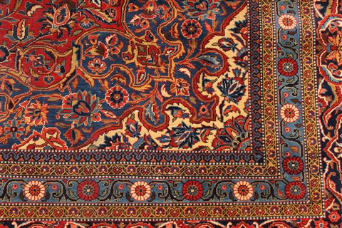 Kashan Blue Hand Knotted 89 X 1110 Area Rug 254-30362 Image 5