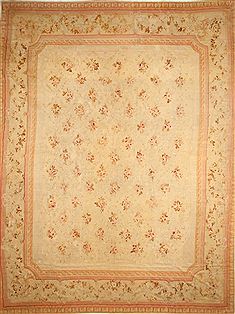 Aubusson Beige Hand Woven 14'2" X 18'0"  Area Rug 254-30365