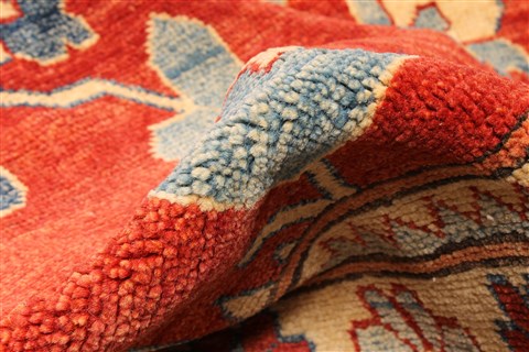 Kazak Beige Hand Knotted 135 X 177 Area Rug 250-30368 Image 7