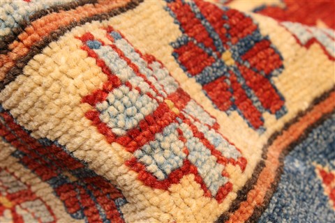 Kazak Beige Hand Knotted 135 X 177 Area Rug 250-30368 Image 8