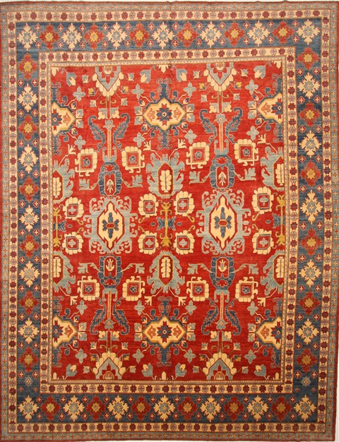 Kazak Beige Hand Knotted 135 X 177 Area Rug 250-30368 Image 0