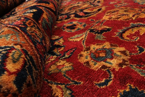 Mashad Red Hand Knotted 910 X 153 Area Rug 250-30369 Image 1