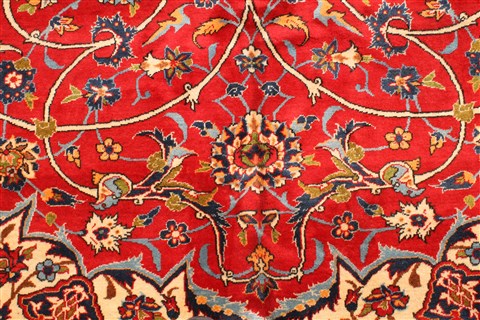 Najaf-abad Red Hand Knotted 102 X 150 Area Rug 250-30371 Image 10