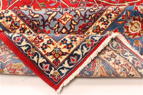Najaf-abad Red Hand Knotted 102 X 150 Area Rug 250-30371 Image 1
