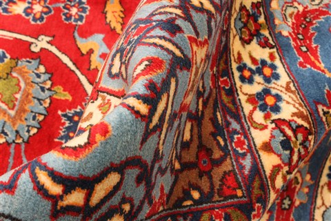 Najaf-abad Red Hand Knotted 102 X 150 Area Rug 250-30371 Image 5