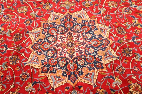 Najaf-abad Red Hand Knotted 102 X 150 Area Rug 250-30371 Image 8