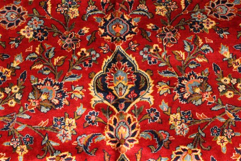 Kashan Red Hand Knotted 102 X 150  Area Rug 250-30373 Image 10