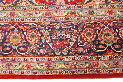 Kashan Red Hand Knotted 102 X 150  Area Rug 250-30373 Image 8