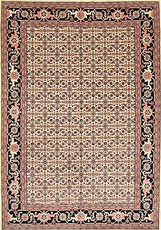 Persian Bidjar Beige Rectangle 10x14 ft Wool Carpet 30374