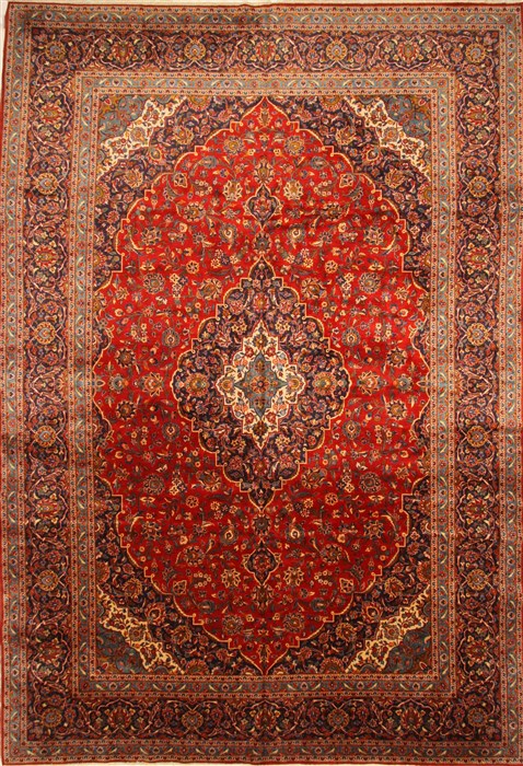 Kashan Red Hand Knotted 117 X 1611 Area Rug 250-30375 Image 0
