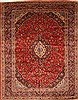 Kashan Red Hand Knotted 116 X 149  Area Rug 250-30376 Thumb 0