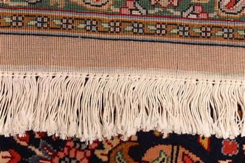 Tabriz Green Hand Knotted 99 X 132 Area Rug 255-30377 Image 4