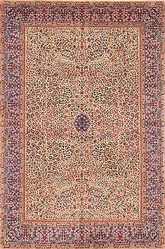 Kerman Green Hand Knotted 7'0" X 10'5"  Area Rug 255-30380