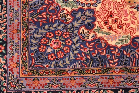 Kerman Blue Hand Knotted 62 X 92 Area Rug 255-30382 Image 10