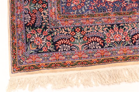 Kerman Blue Hand Knotted 62 X 92 Area Rug 255-30382 Image 7