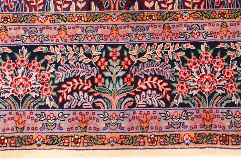 Kerman Blue Hand Knotted 62 X 92 Area Rug 255-30382 Image 9