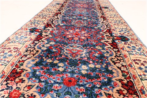 Kerman Red Runner Hand Knotted 26 X 120 Area Rug 255-30383 Image 2