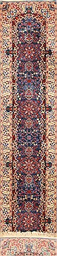 Chinese Kerman Red Runner 10 to 12 ft Wool Carpet 30383