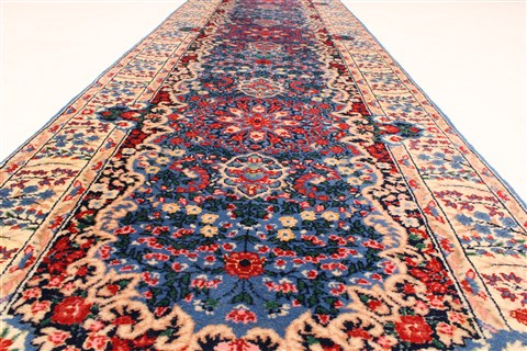 Kerman Red Runner Hand Knotted 26 X 120 Area Rug 255-30384 Image 2