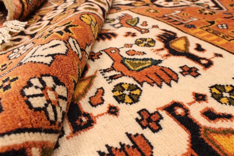 Ghoochan Beige Hand Knotted 43 X 63 Area Rug 255-30388 Image 2