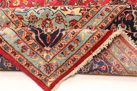 Kashan Red Hand Knotted 114 X 156  Area Rug 250-30390 Image 1