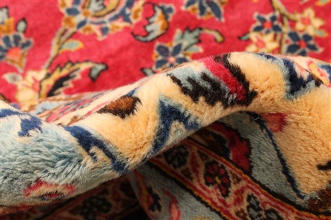 Kashan Red Hand Knotted 114 X 156  Area Rug 250-30390 Image 3