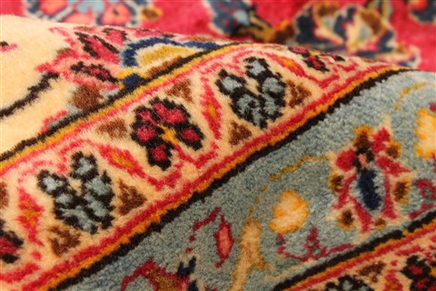 Kashan Red Hand Knotted 114 X 156  Area Rug 250-30390 Image 4