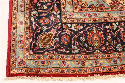Kashan Red Hand Knotted 114 X 156  Area Rug 250-30390 Image 6