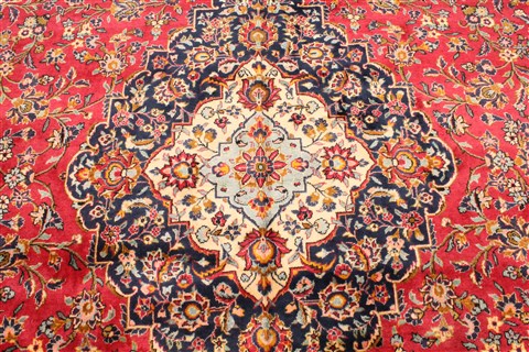Kashan Red Hand Knotted 114 X 156  Area Rug 250-30390 Image 7
