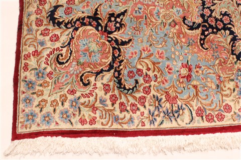 Kerman Red Hand Knotted 112 X 168 Area Rug 250-30391 Image 6