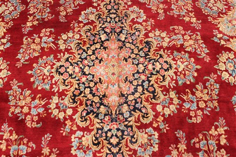 Kerman Red Hand Knotted 112 X 168 Area Rug 250-30391 Image 7