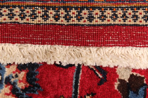 Mashad Red Hand Knotted 110 X 146 Area Rug 250-30392 Image 5