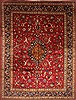 Mashad Red Hand Knotted 110 X 146  Area Rug 250-30392 Thumb 0