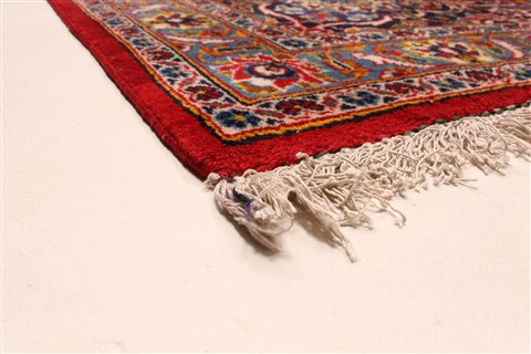 Kashan Red Hand Knotted 131 X 162  Area Rug 250-30393 Image 10