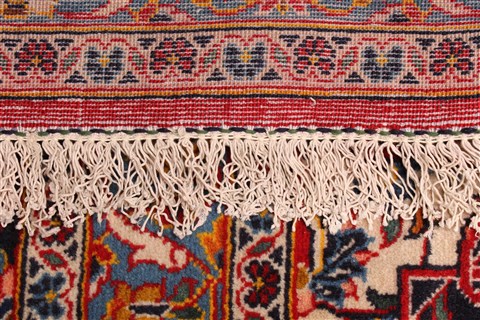 Kashan Red Hand Knotted 131 X 162  Area Rug 250-30393 Image 11