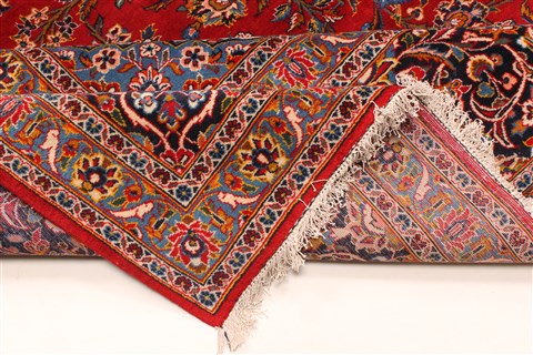 Kashan Red Hand Knotted 131 X 162  Area Rug 250-30393 Image 13