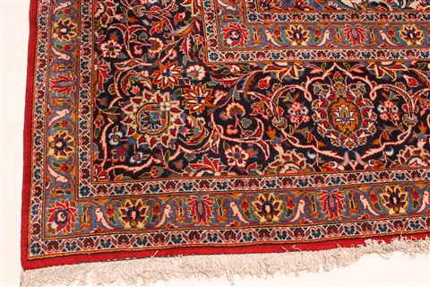 Kashan Red Hand Knotted 131 X 162  Area Rug 250-30393 Image 5