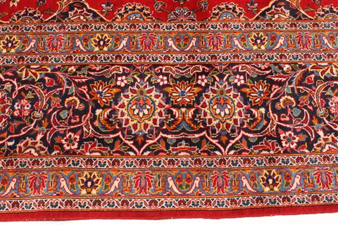 Kashan Red Hand Knotted 131 X 162  Area Rug 250-30393 Image 7