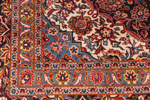 Kashan Red Hand Knotted 131 X 162  Area Rug 250-30393 Image 8