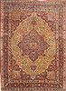Kerman Yellow Hand Knotted 116 X 167  Area Rug 250-30394 Thumb 0