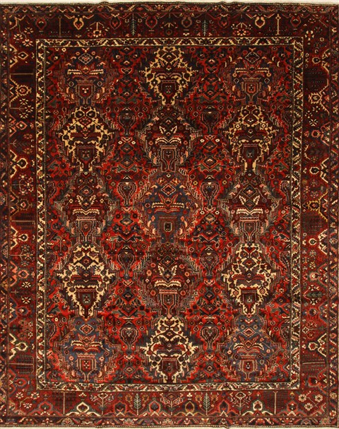 Bakhtiar Beige Hand Knotted 120 X 151 Area Rug 250-30396 Image 0