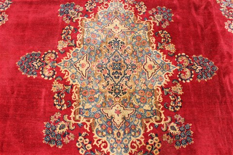 Kerman Red Hand Knotted 129 X 1510 Area Rug 250-30397 Image 13