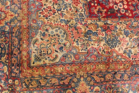 Kerman Red Hand Knotted 129 X 1510 Area Rug 250-30397 Image 2