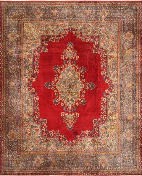 Kerman Red Hand Knotted 129 X 1510 Area Rug 250-30397 Image 0