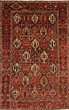Persian Bakhtiar Beige Rectangle 11x16 ft Wool Carpet 30398