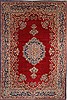 Kerman Red Hand Knotted 115 X 169  Area Rug 250-30400 Thumb 0
