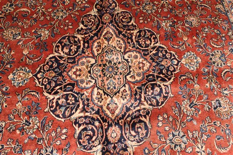 Kashan Red Hand Knotted 102 X 1610 Area Rug 250-30405 Image 12