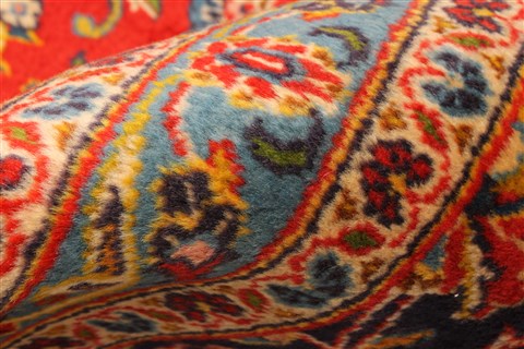 Persian Kashan Red Rectangle 11x16 ft Wool Carpet 30407 | SKU 30407