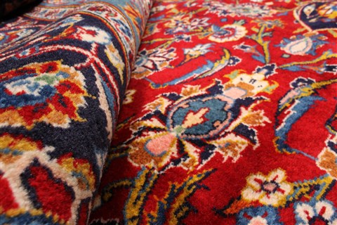 Kashan Red Hand Knotted 111 X 166 Area Rug 250-30408 Image 15